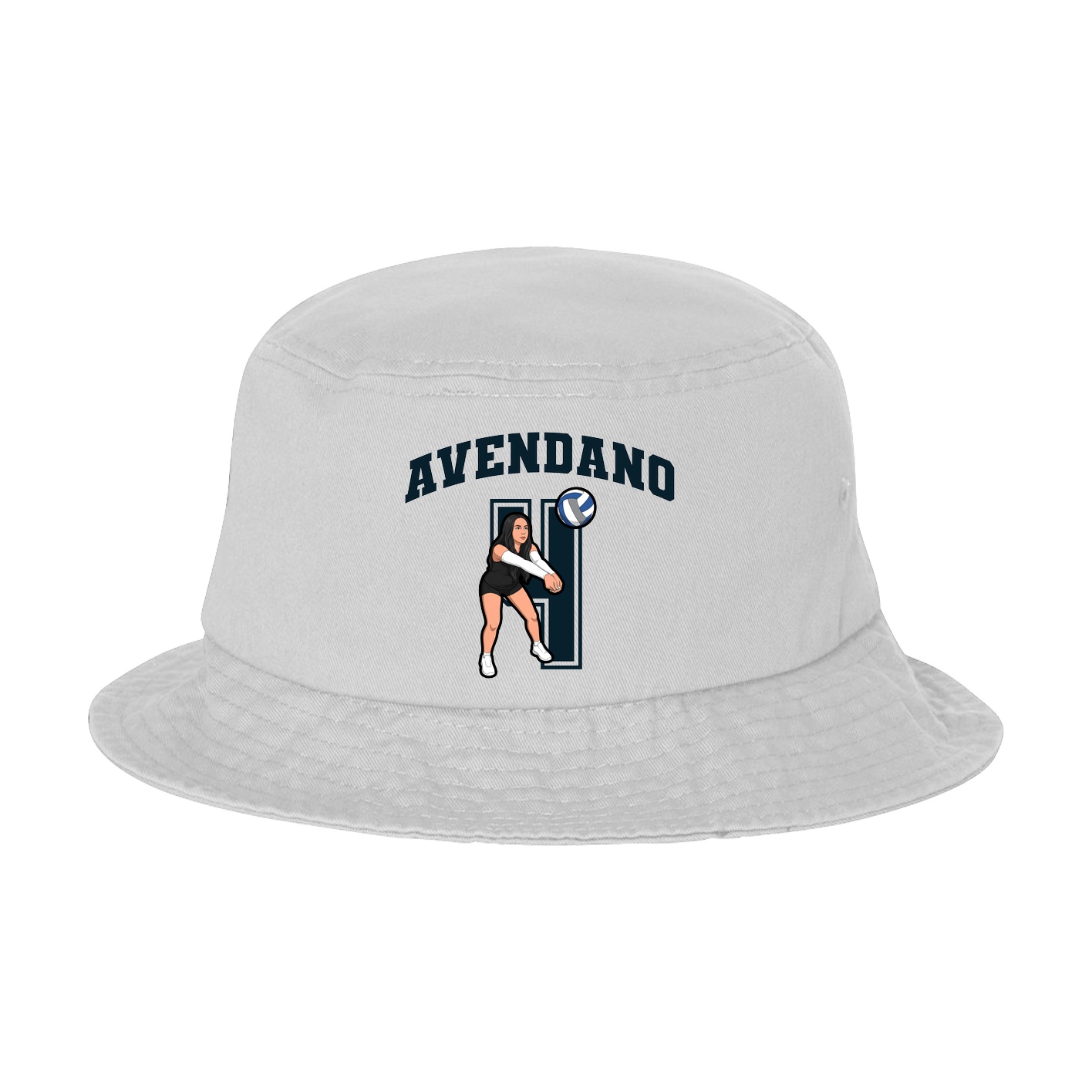 Bucket Cap — Number in White