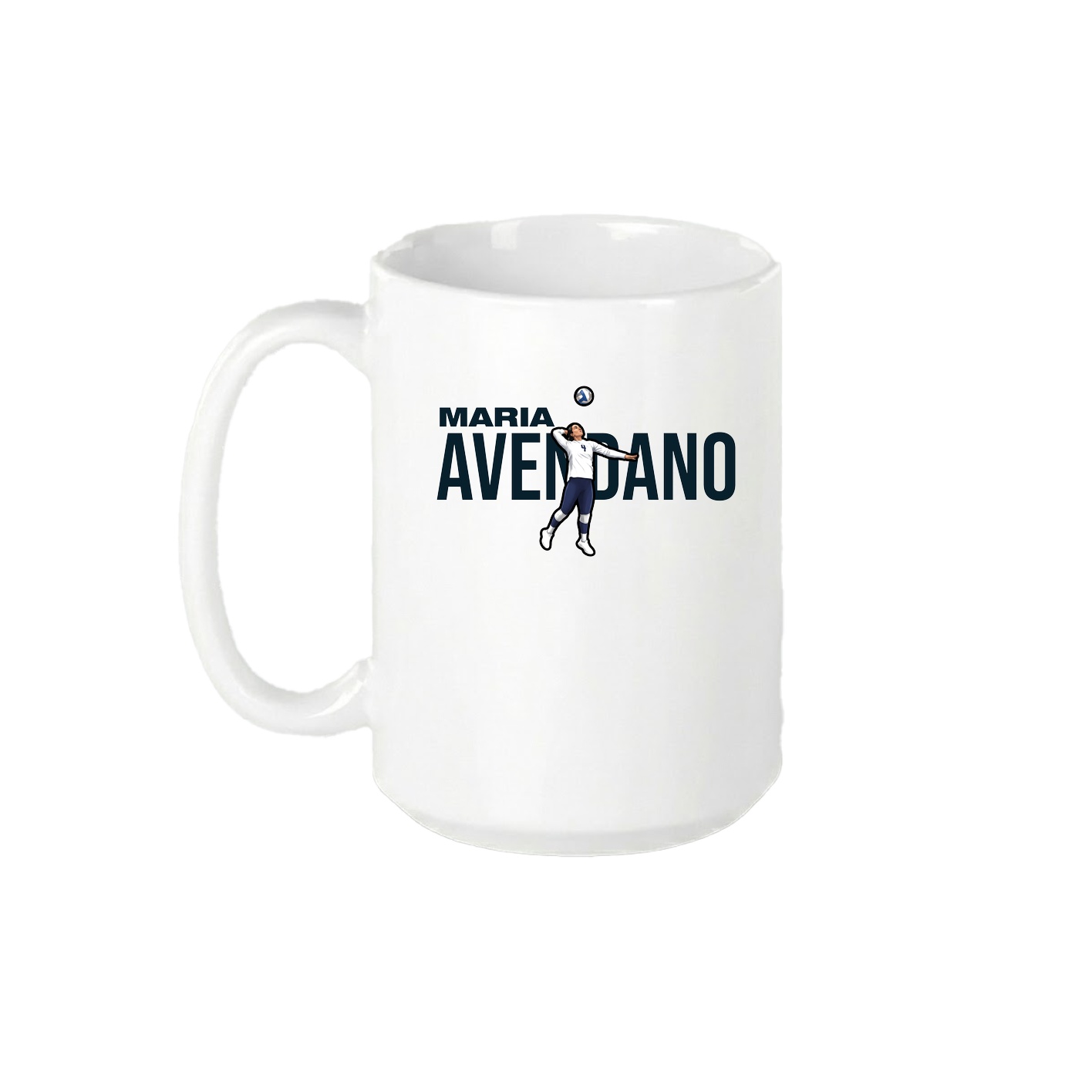 15oz Coffee Mug — Player Name in White