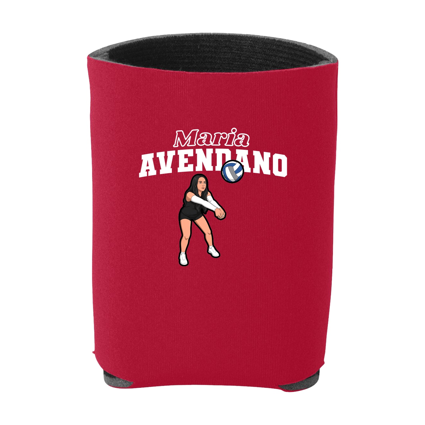 Can Holder — Name Arch in Red