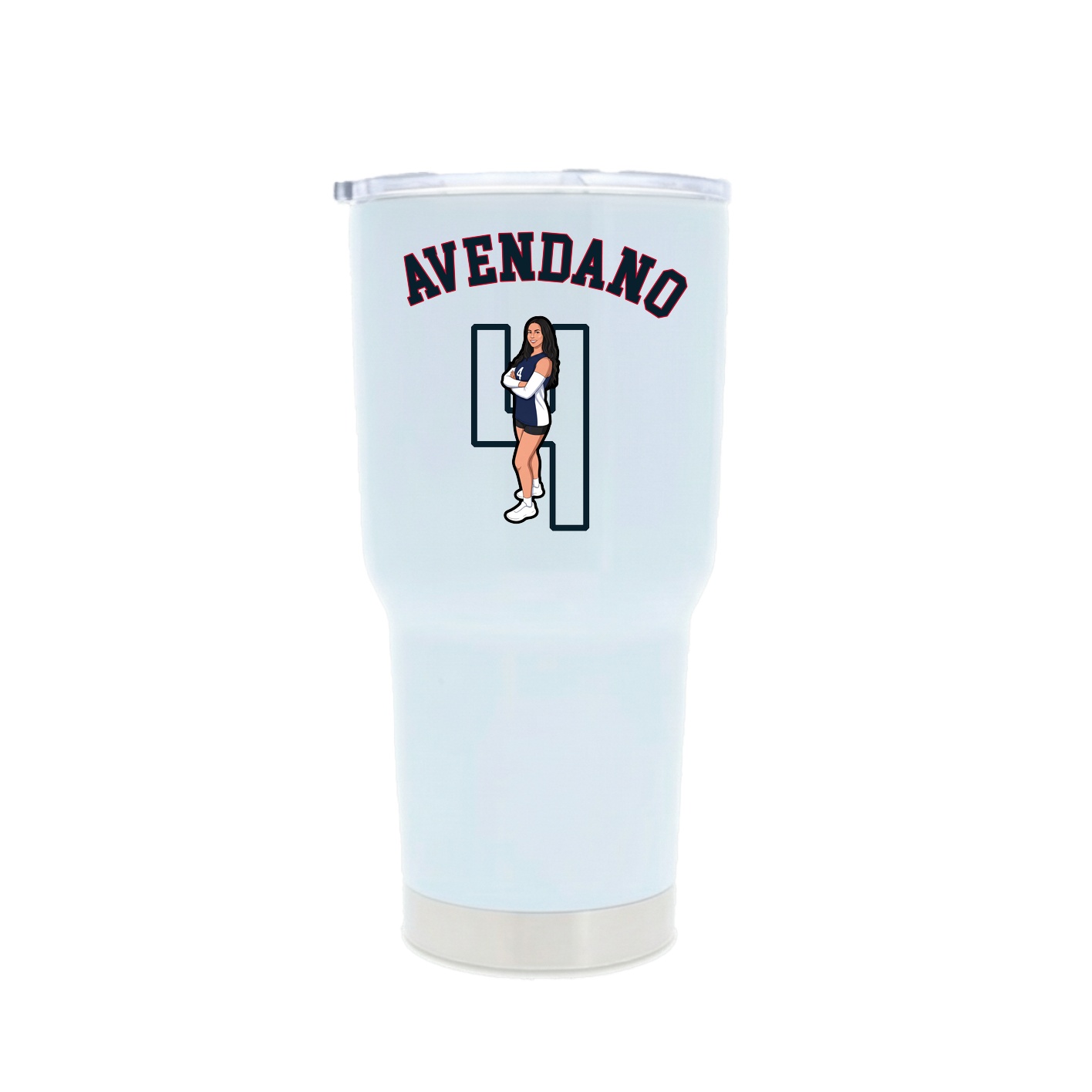 30oz Stainless Steel Tumbler — Shirsey Arch in White
