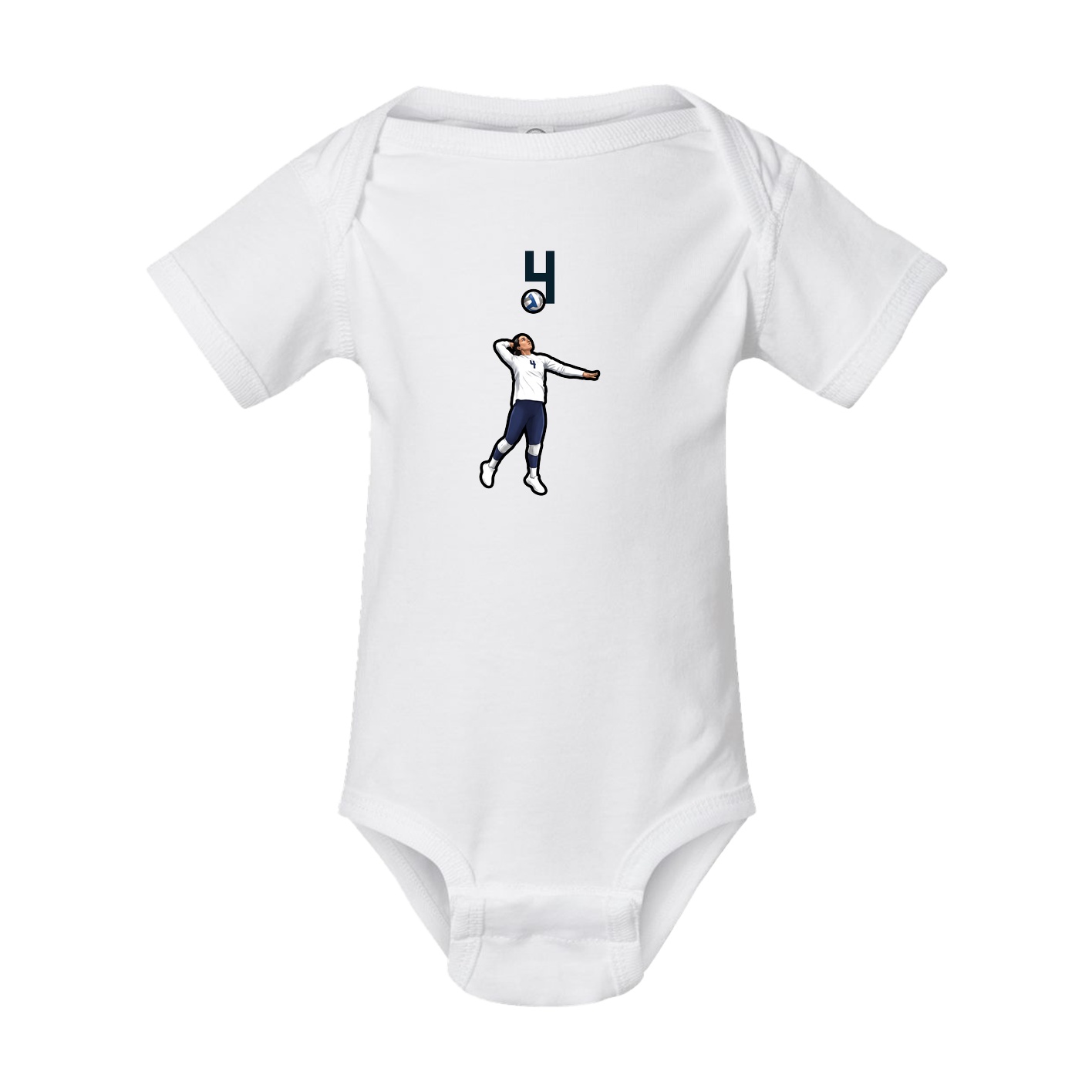 Baby Onesie — Number Top in White