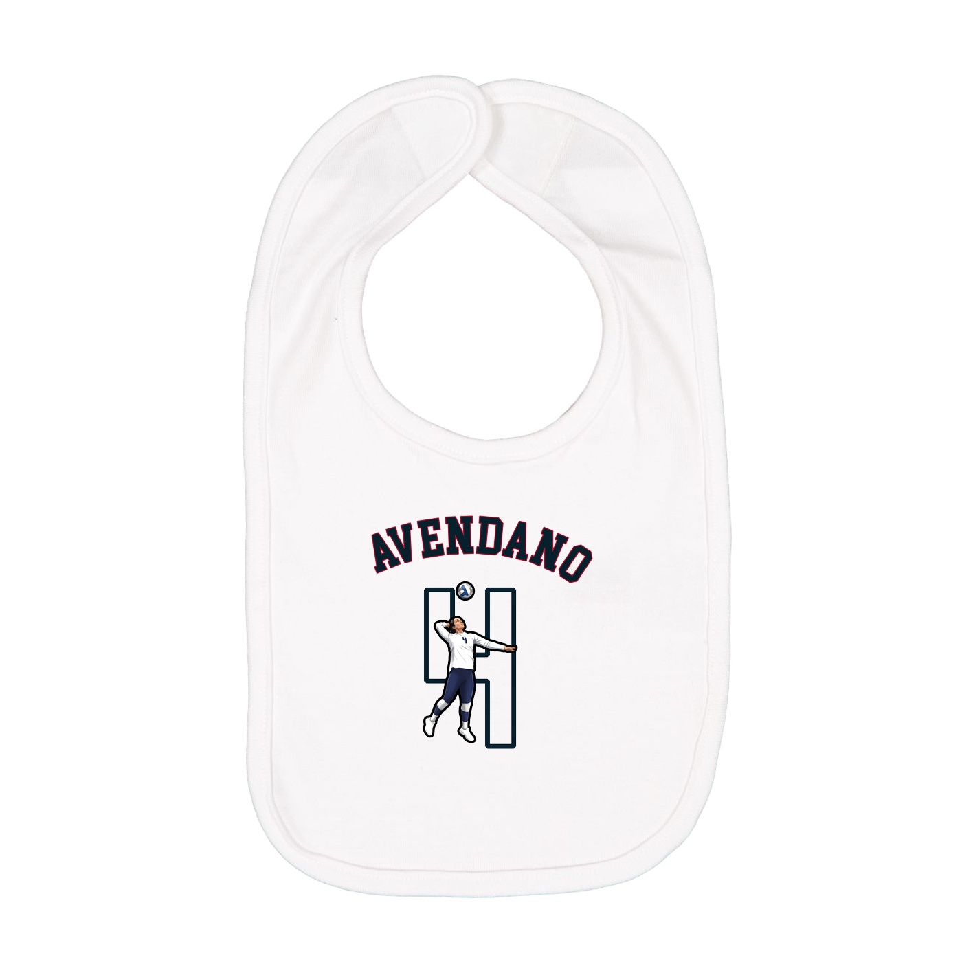 Infant Bib — Shirsey Arch in White