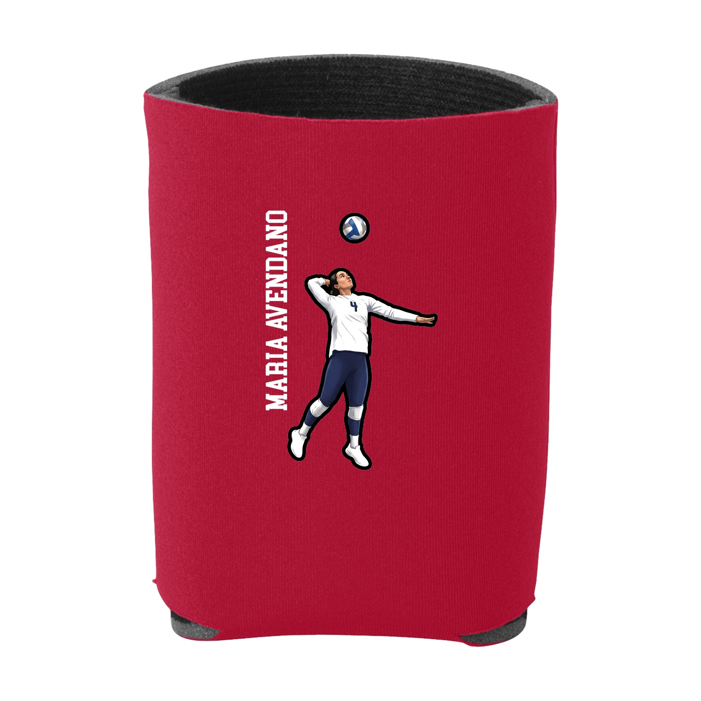 Can Holder — Name Vertical in Red