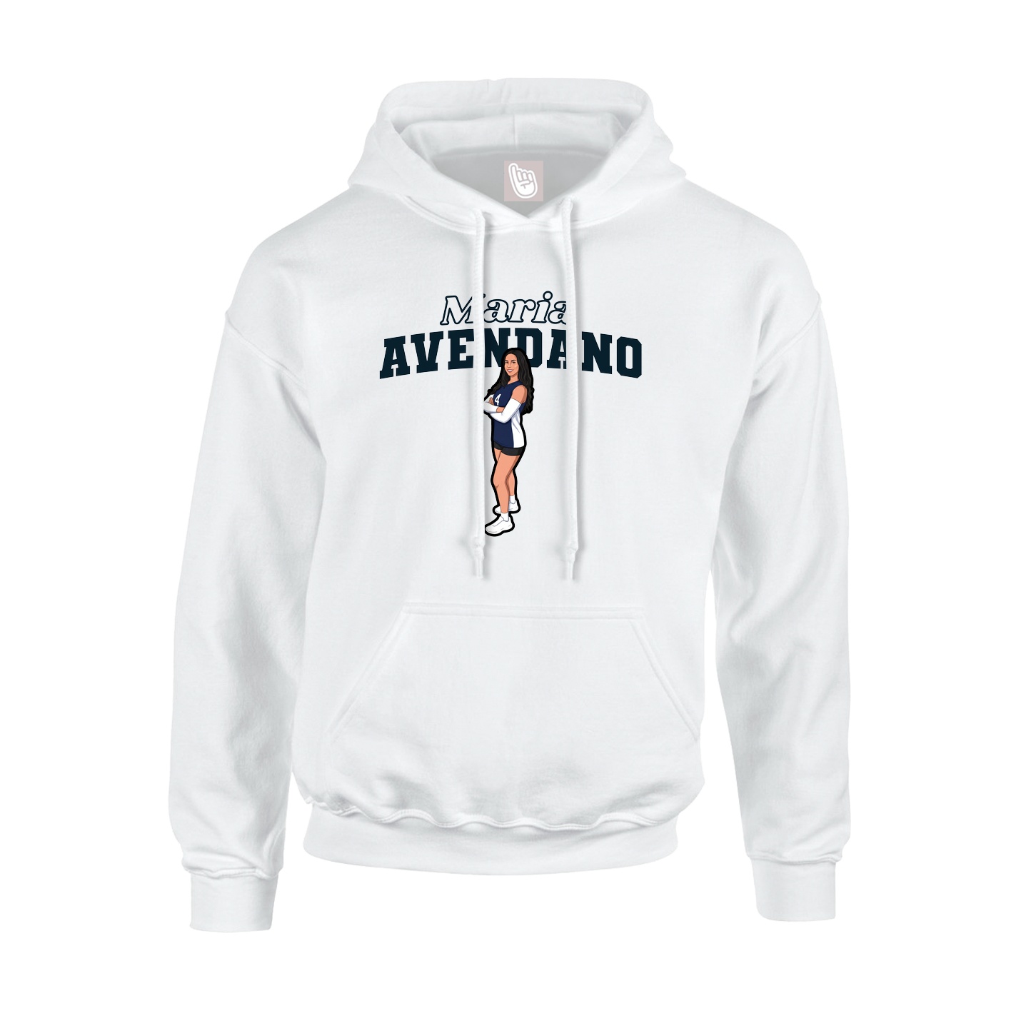 Hoodie — Name Arch in White