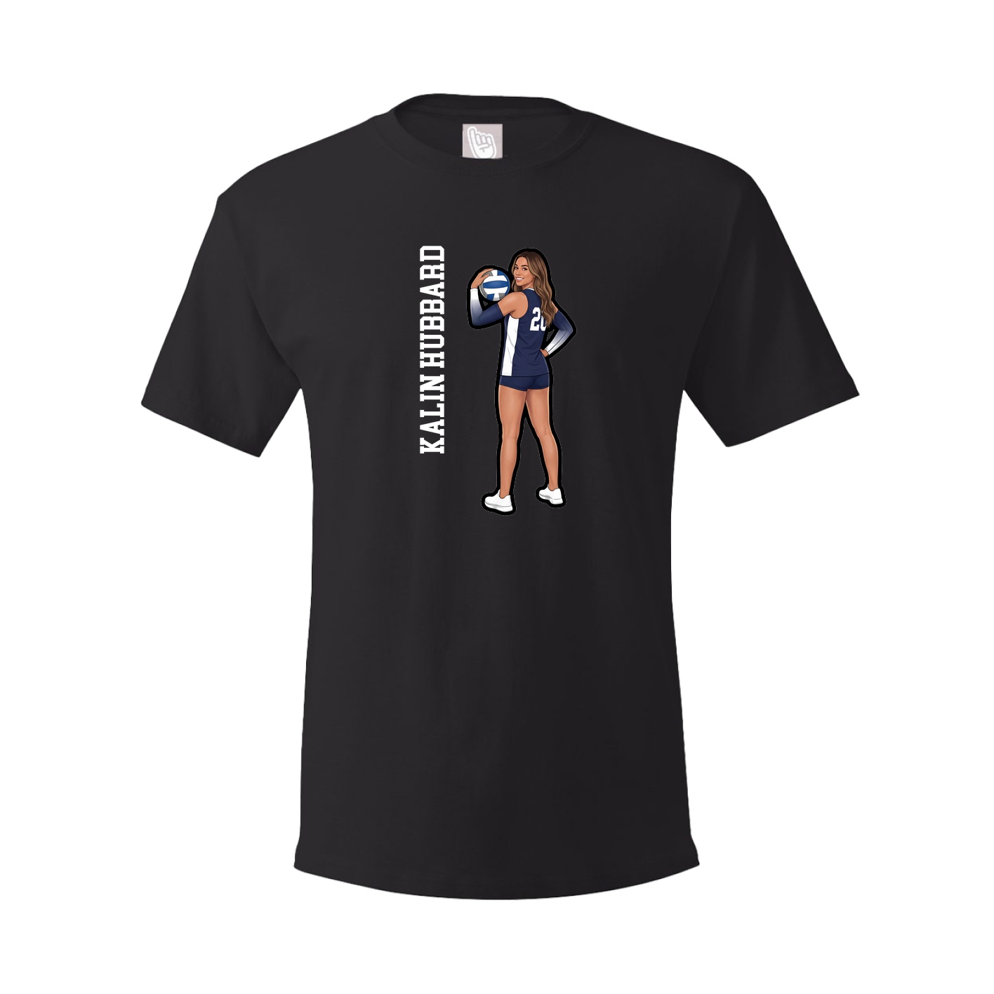 Tee — Name Vertical in Black