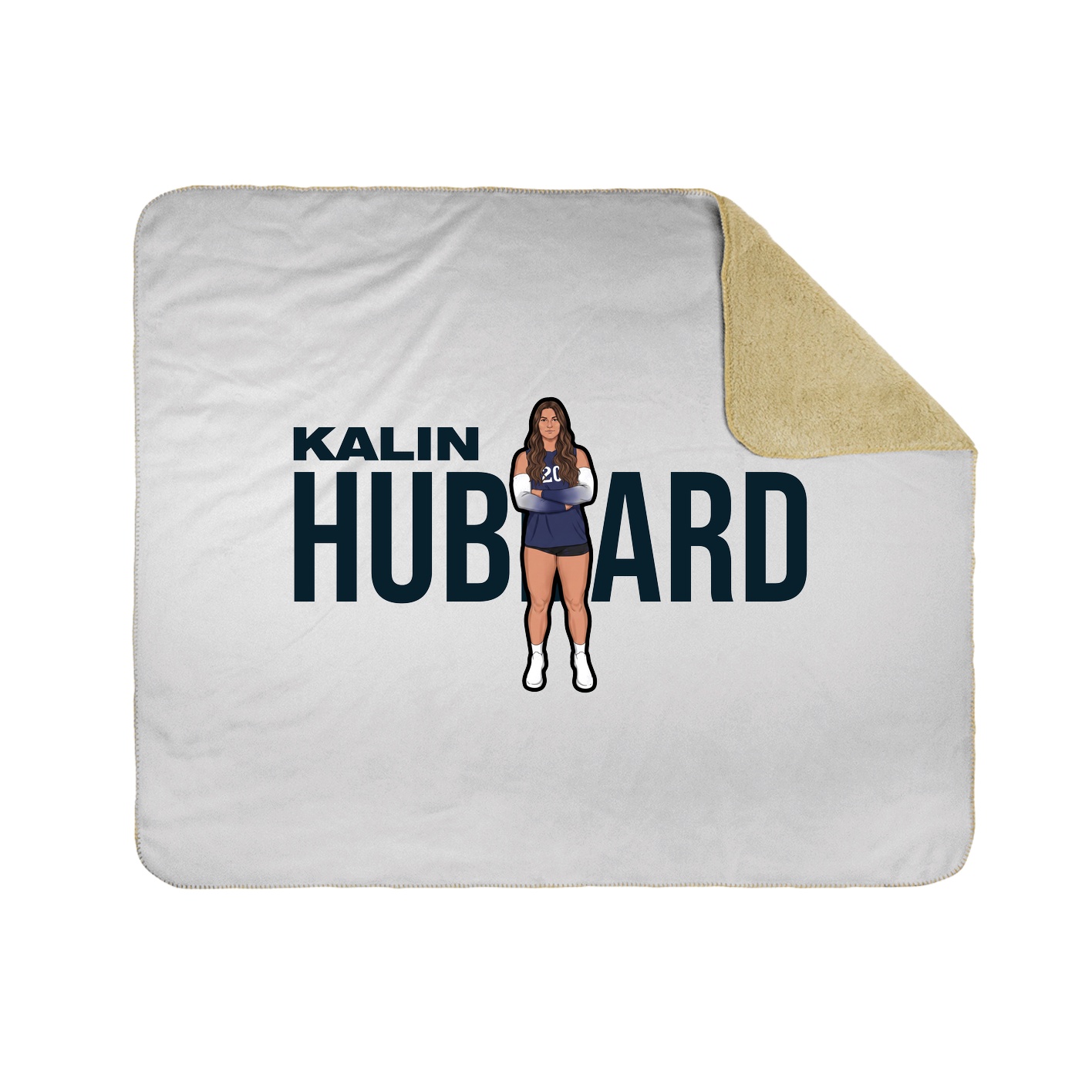 Throw Blanket — Player Name in White