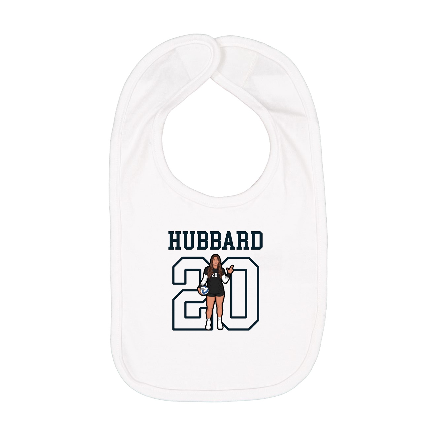 Infant Bib — Shirsey in White