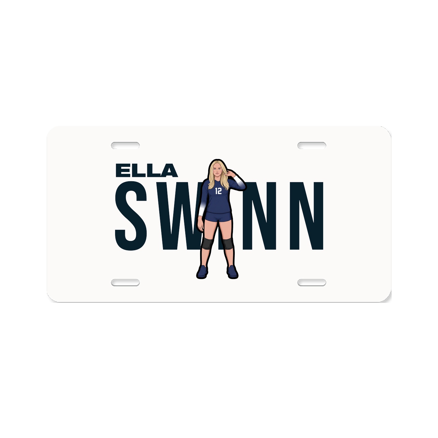 License Plate — Player Name in Classic