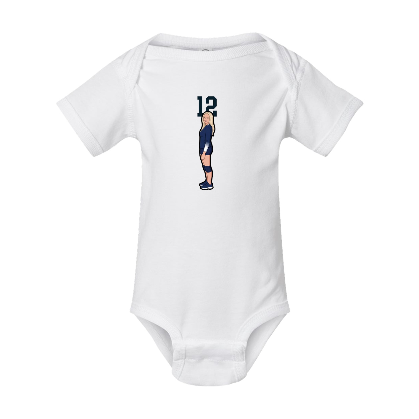 Baby Onesie — Number Top in White