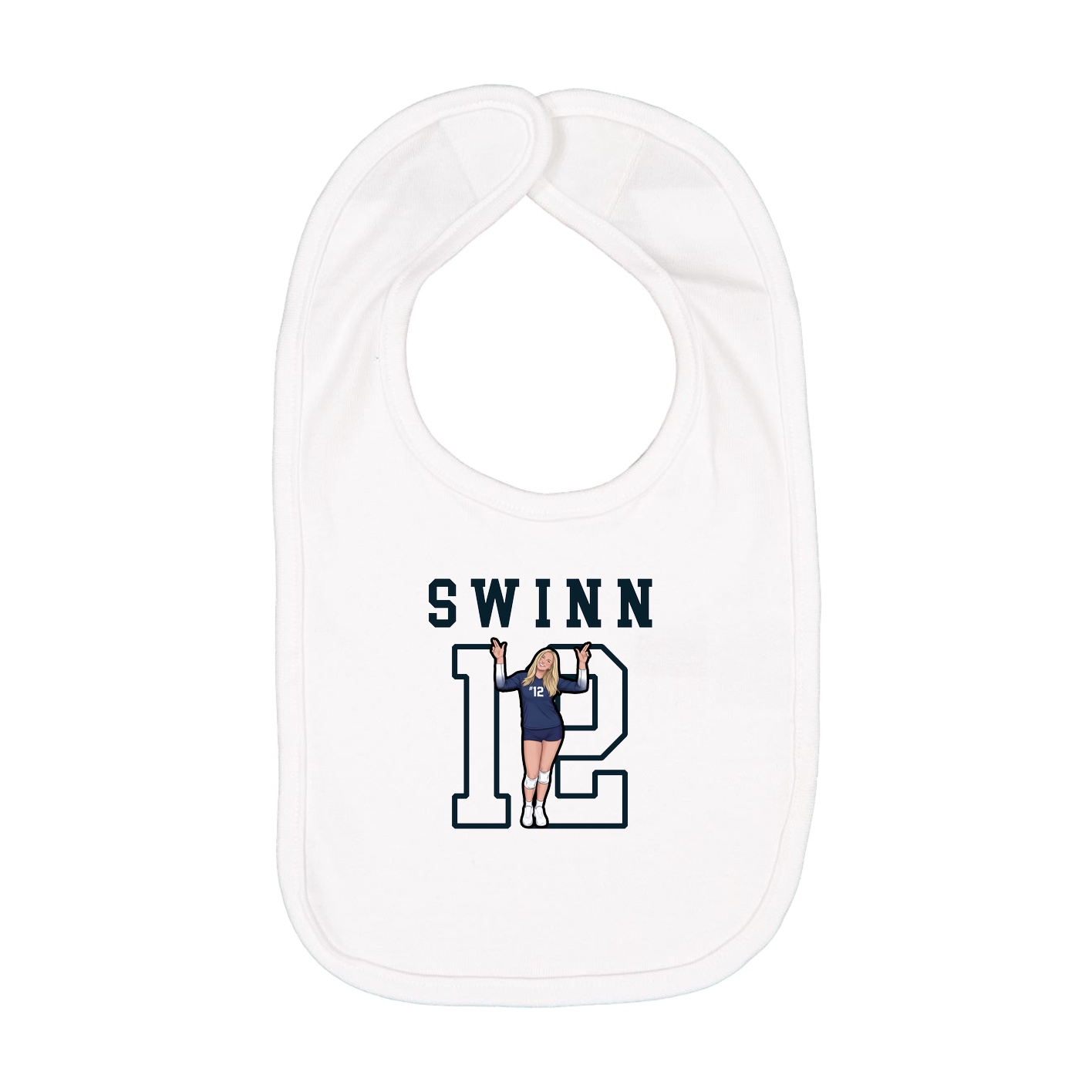 Infant Bib — Shirsey in White