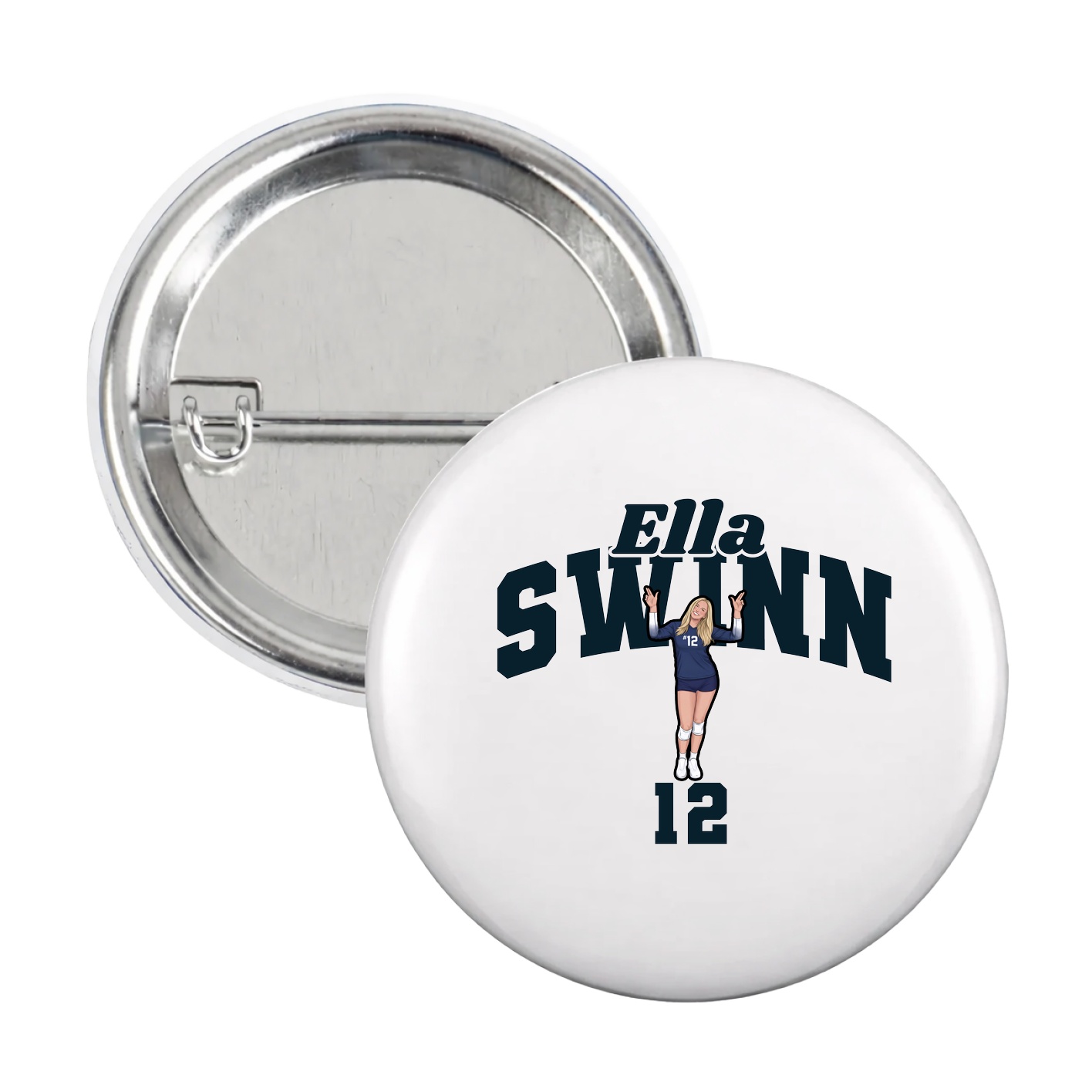 Game Day Button — Signature Arch in White