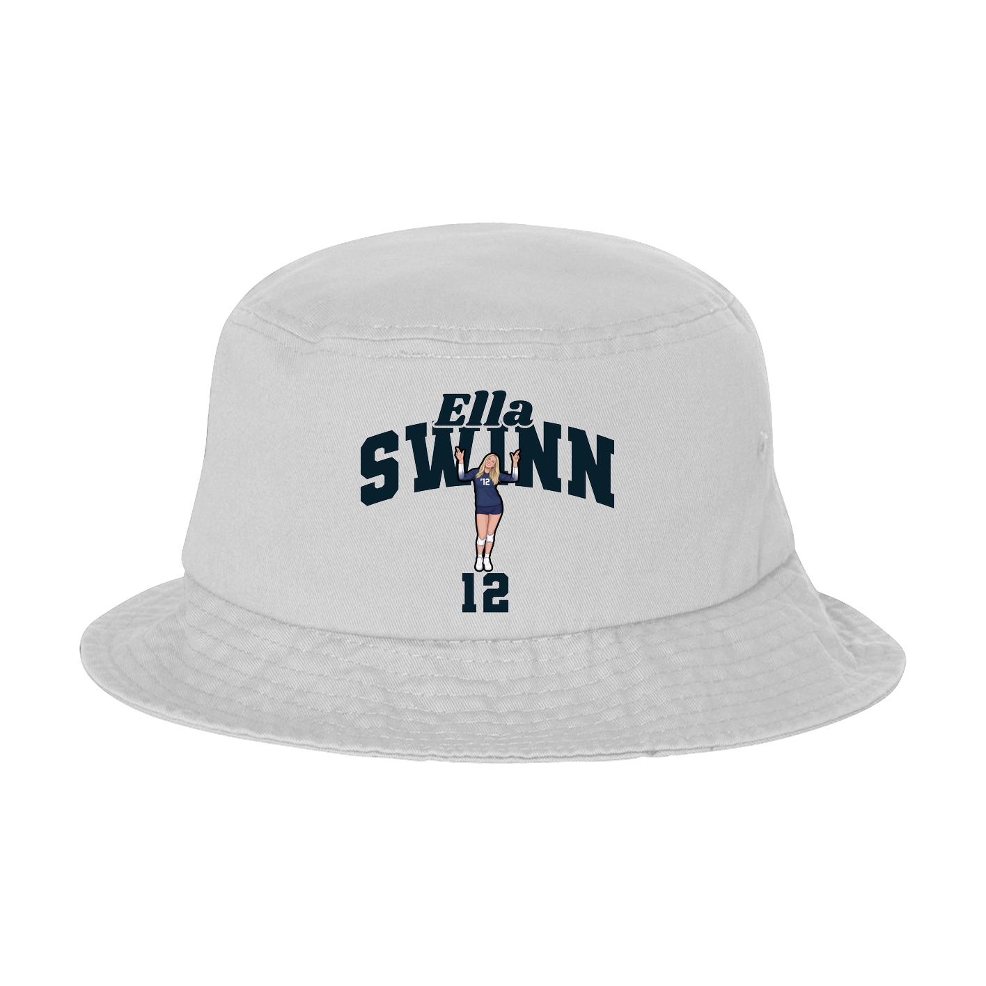 Bucket Cap — Signature Arch in White