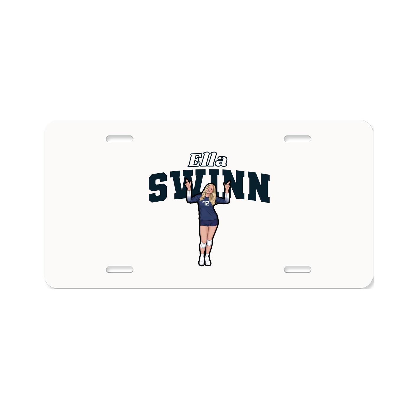 License Plate — Name Arch in Classic