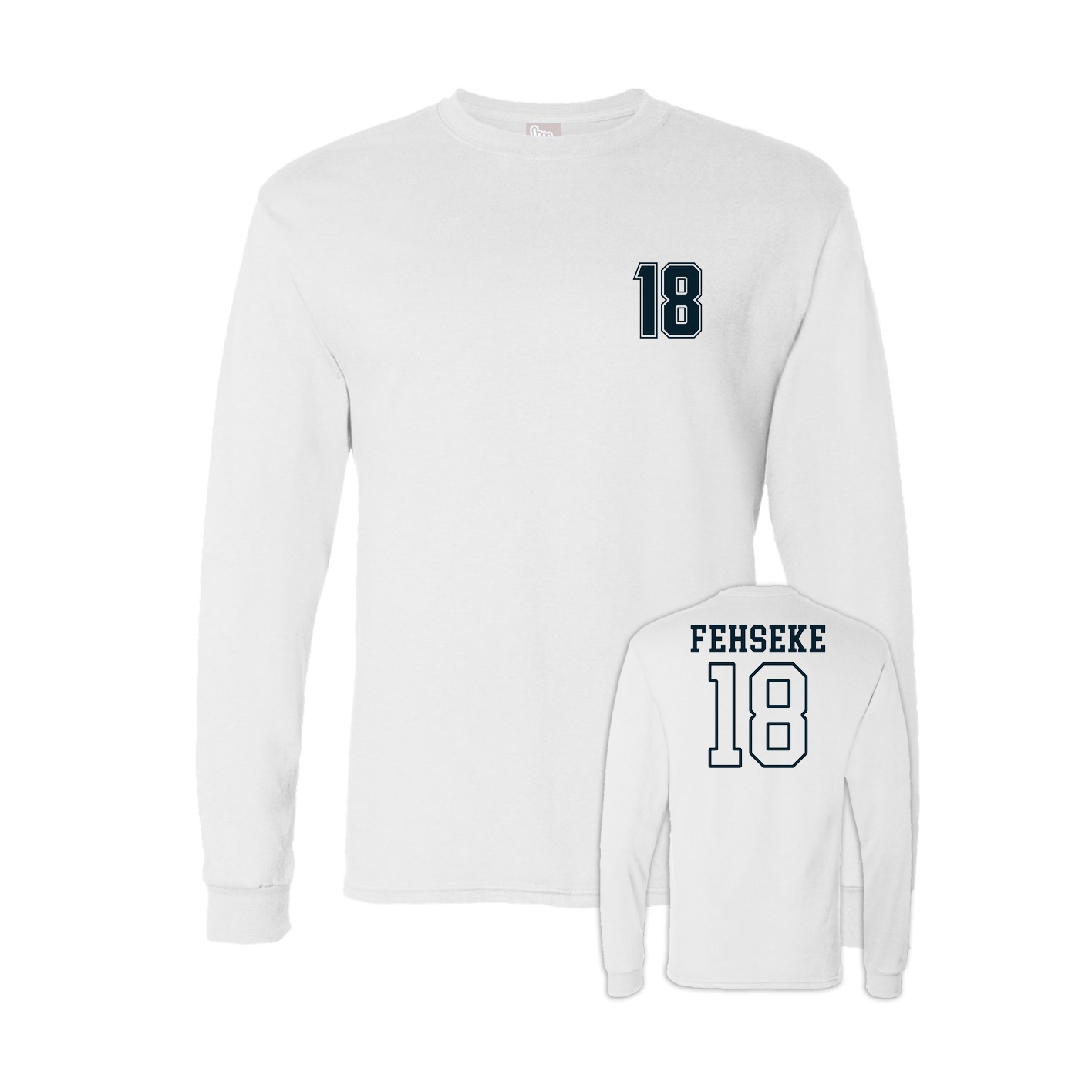 Long Sleeve Tee — Chest Back in White