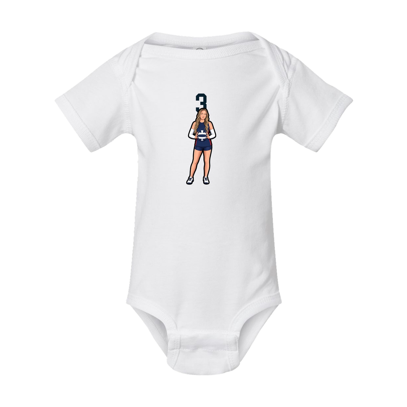 Baby Onesie — Number Top in White