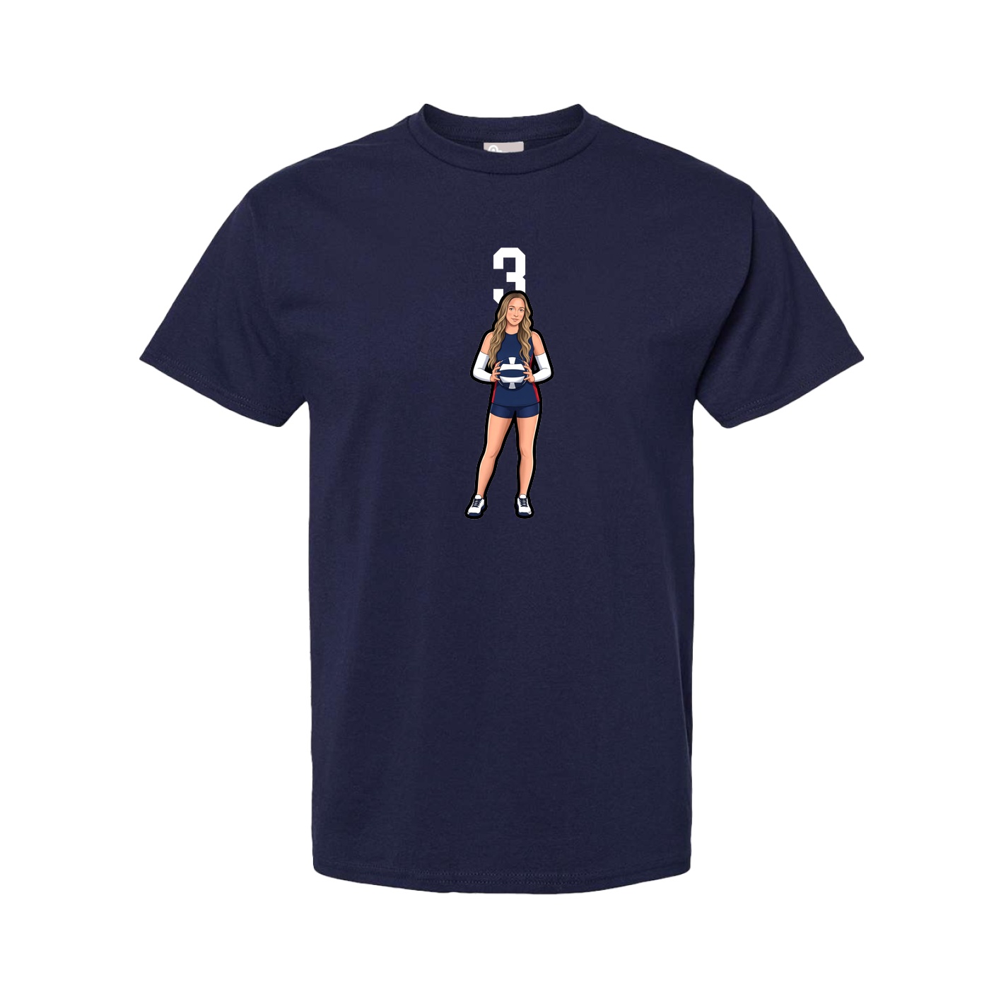 Tee — Number Top in Navy