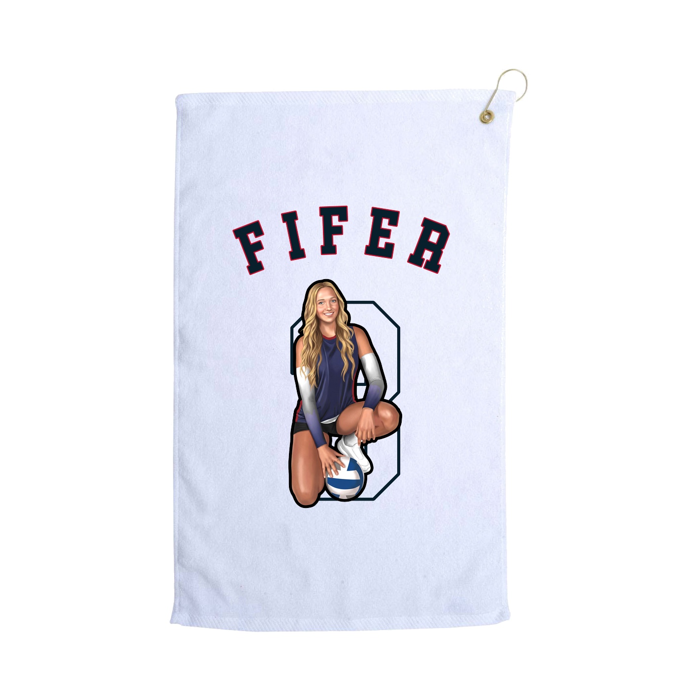 Golf Towel — Shirsey Arch in White