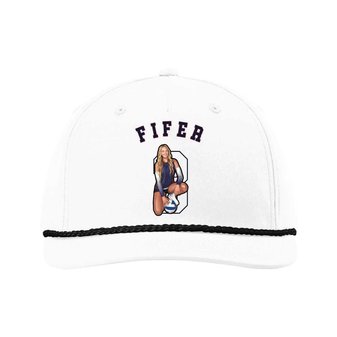 Five-Panel Classic Rope Cap — Shirsey Arch in White