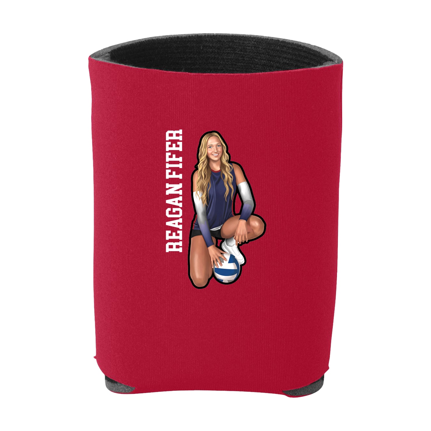 Can Holder — Name Vertical in Red