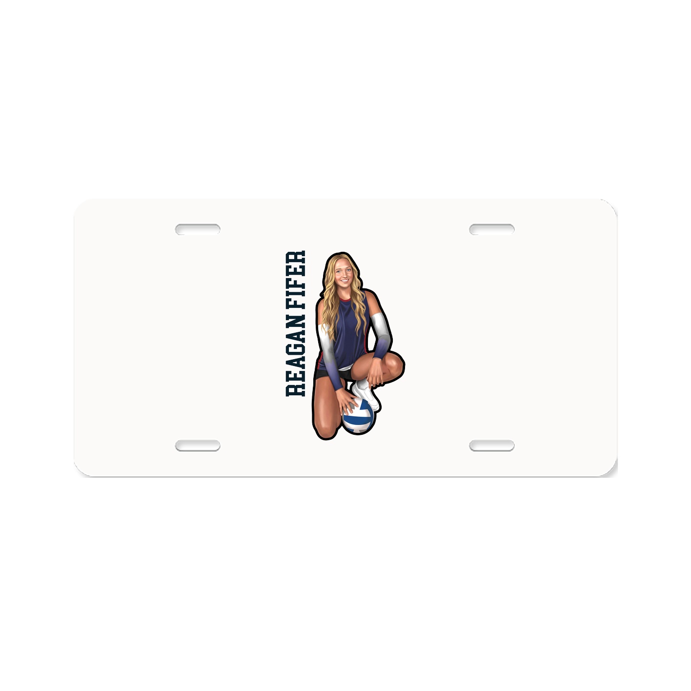 License Plate — Name Vertical in Classic