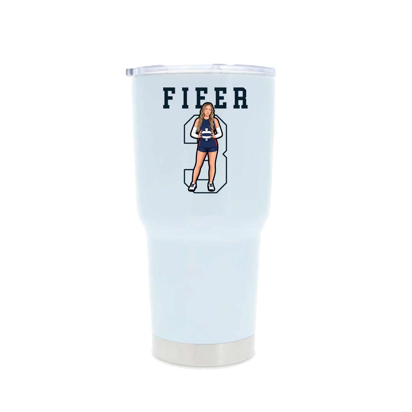 30oz Stainless Steel Tumbler — Shirsey in White