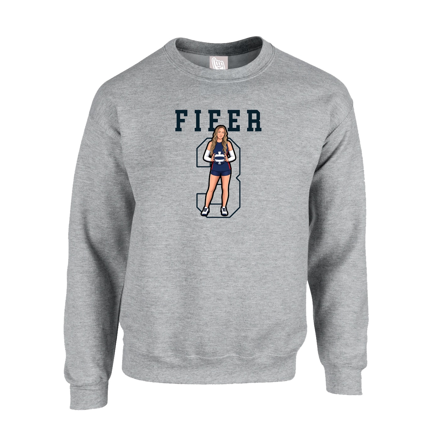 Fleece Crew — Shirsey in Grey