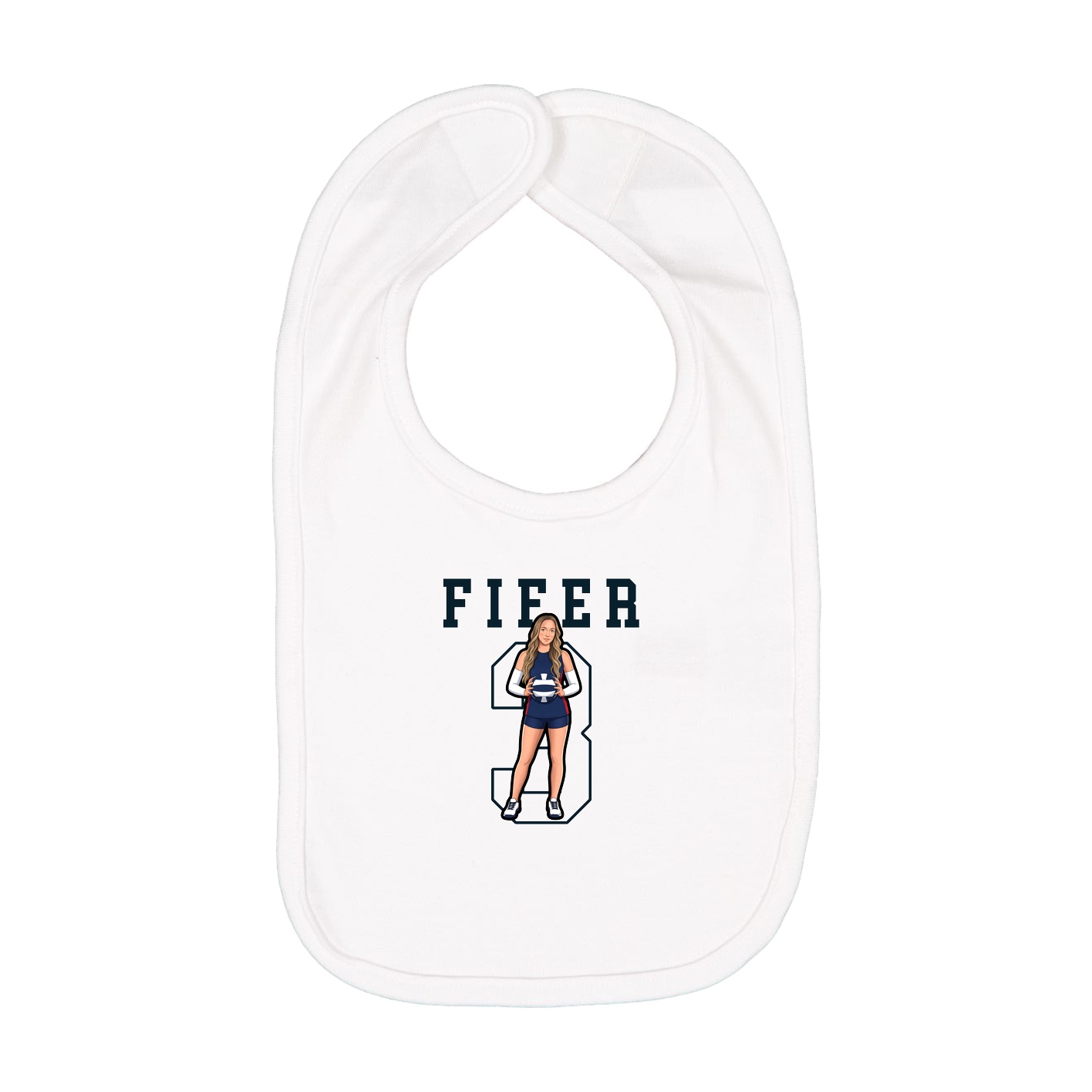 Infant Bib — Shirsey in White