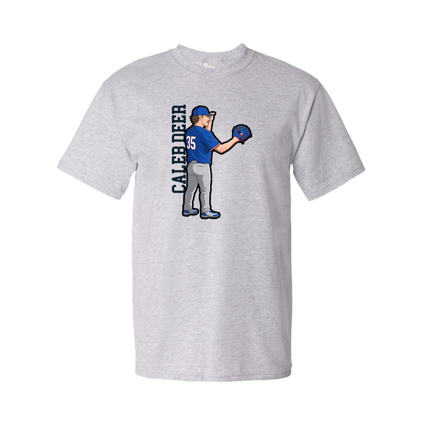 Youth Tee — Name Vertical in Grey