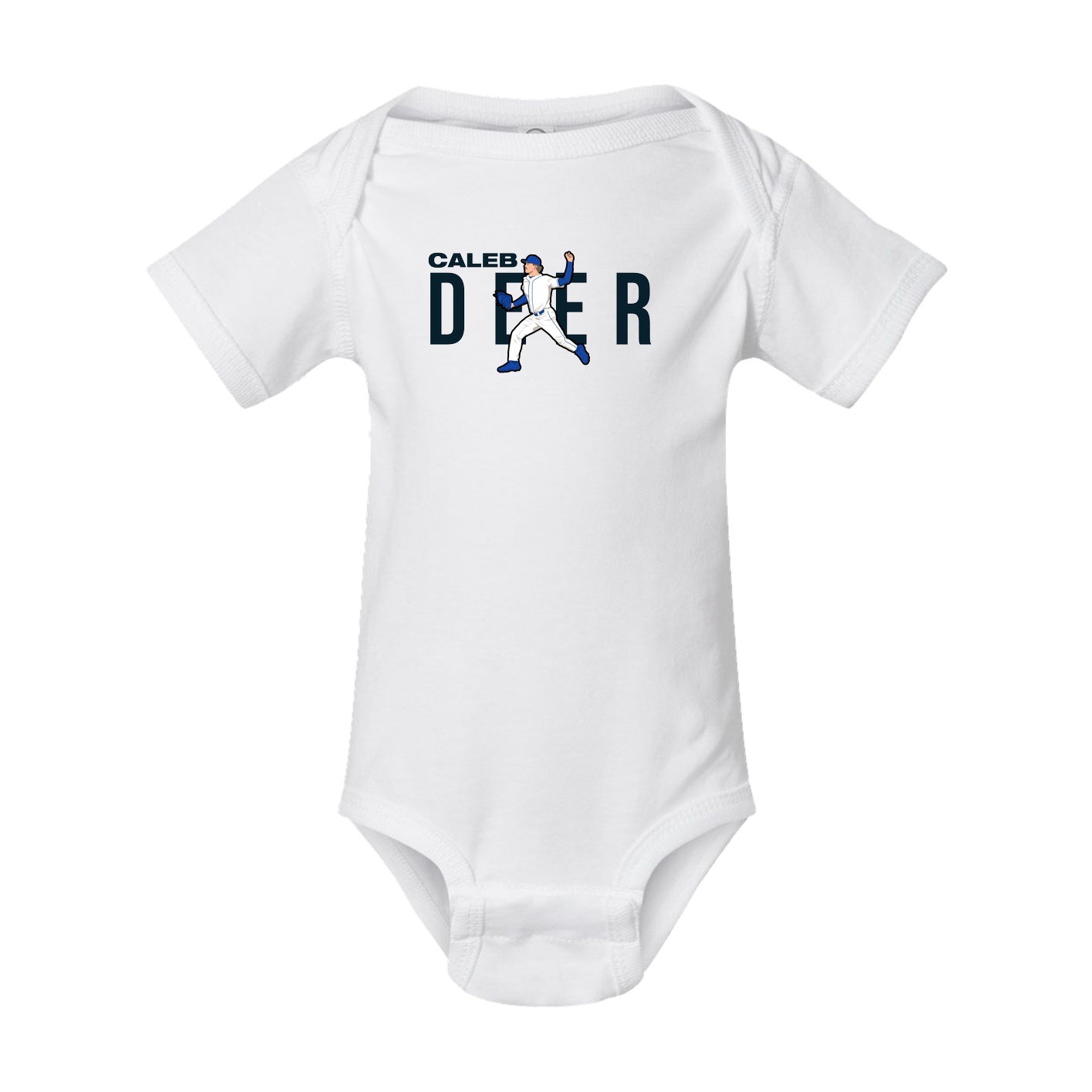 Baby Onesie — Player Name in White