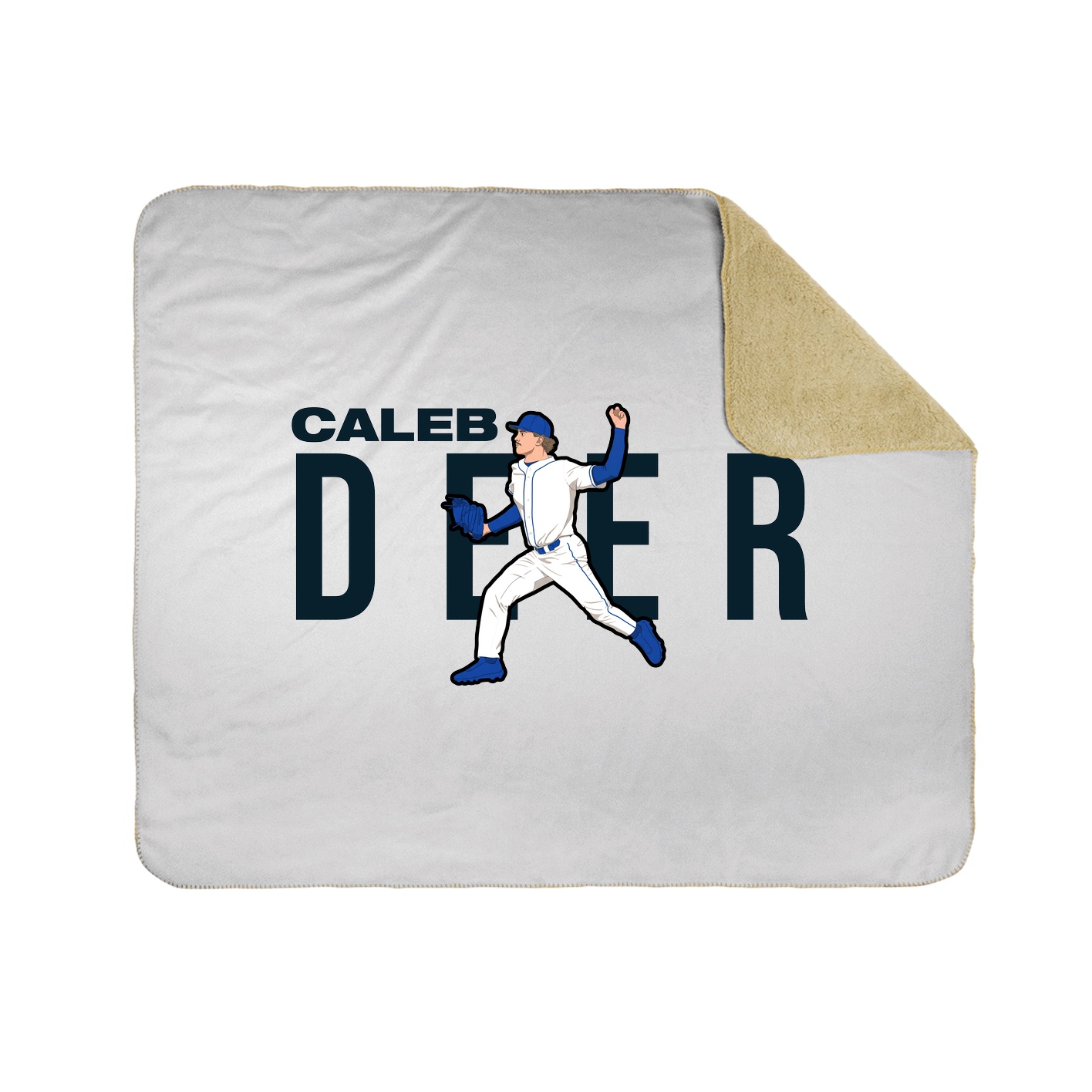 Throw Blanket — Player Name in White
