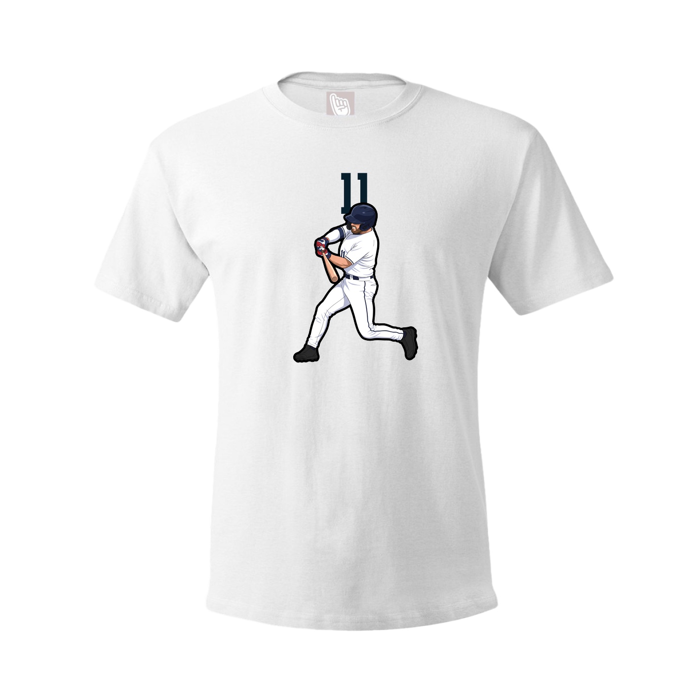 Youth Tee — Number Top in White