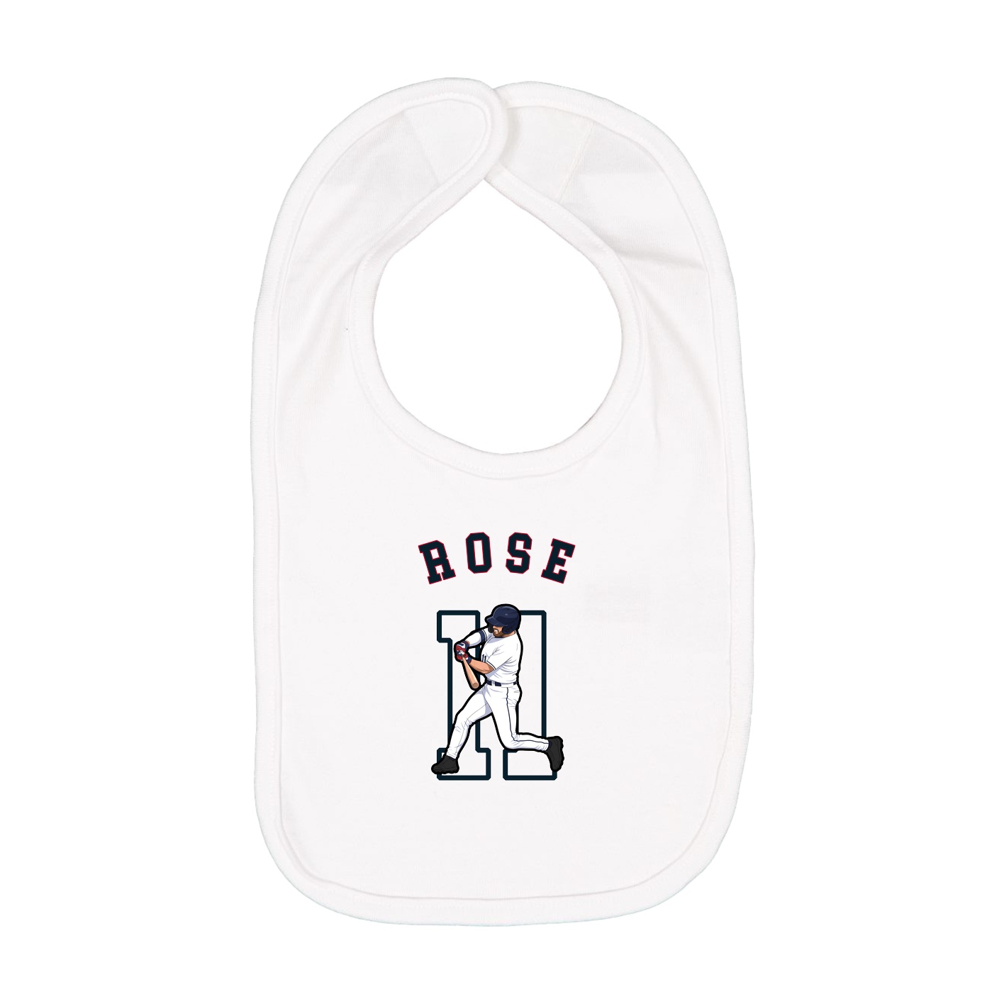 Infant Bib — Shirsey Arch in White