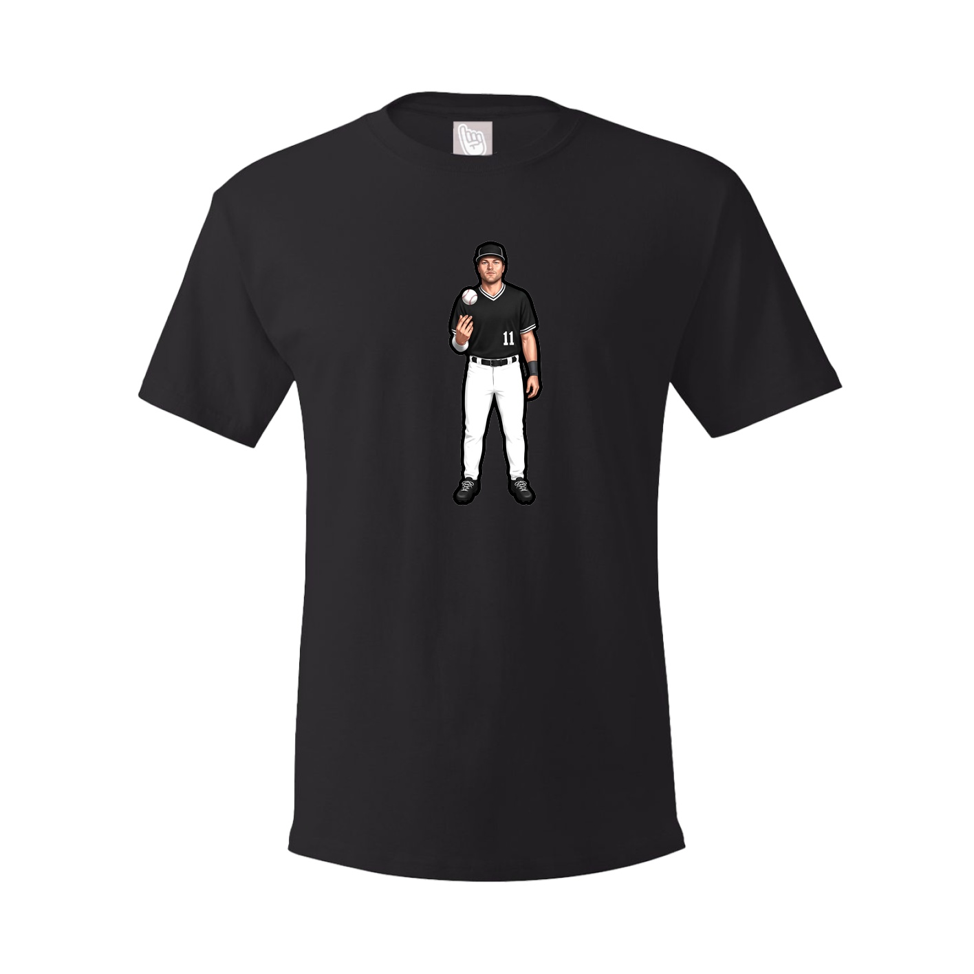 Tee — Name Vertical in Black