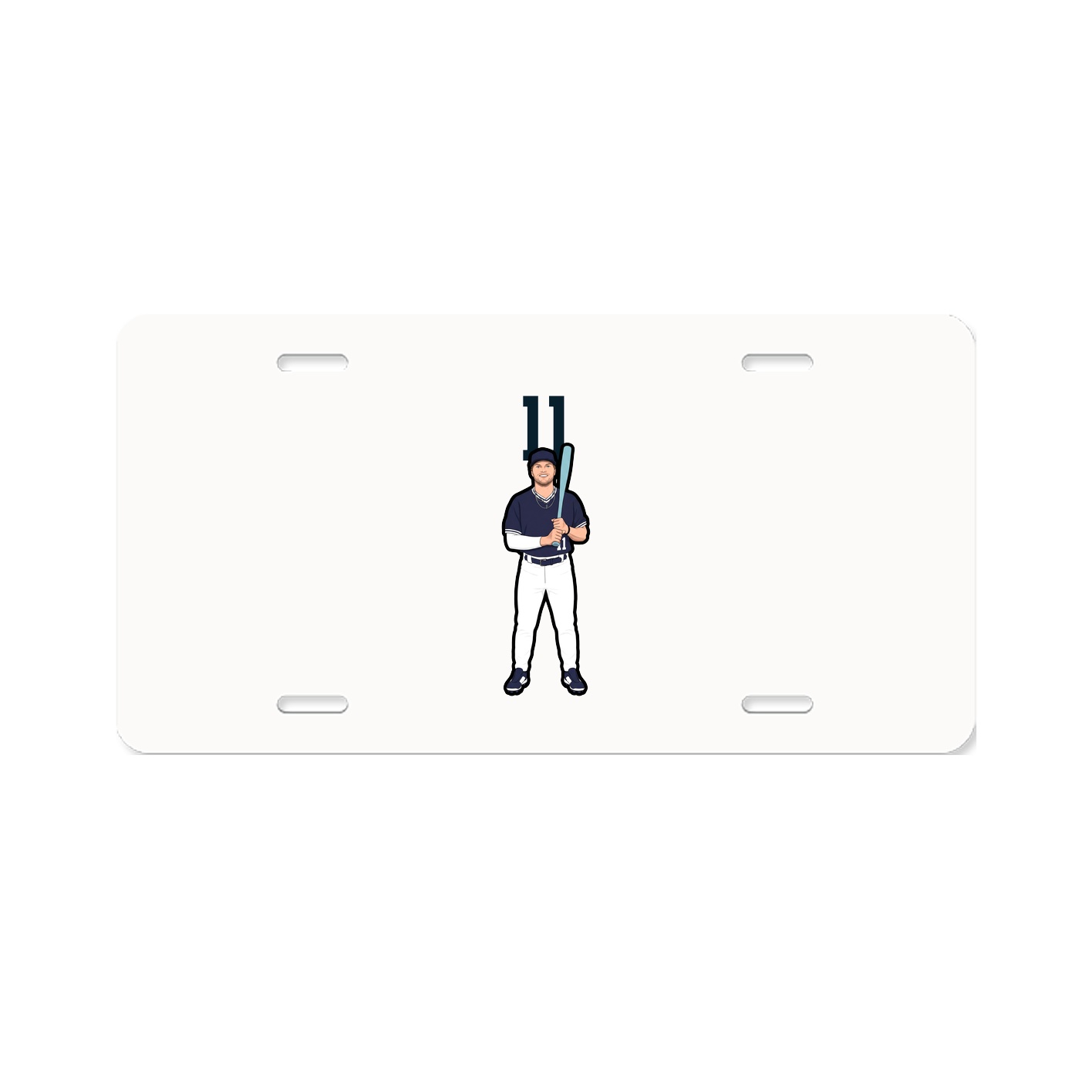 License Plate — Number Top in Classic