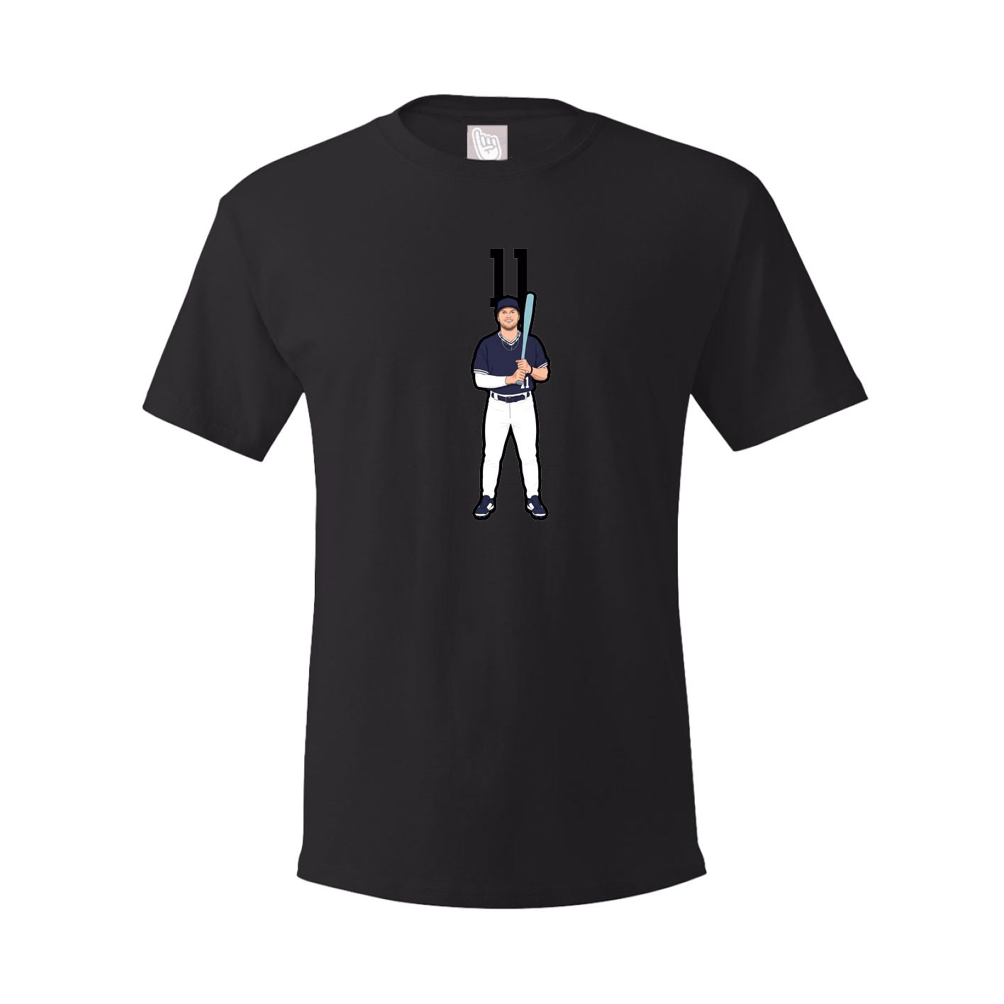Youth Tee — Number Top in Black