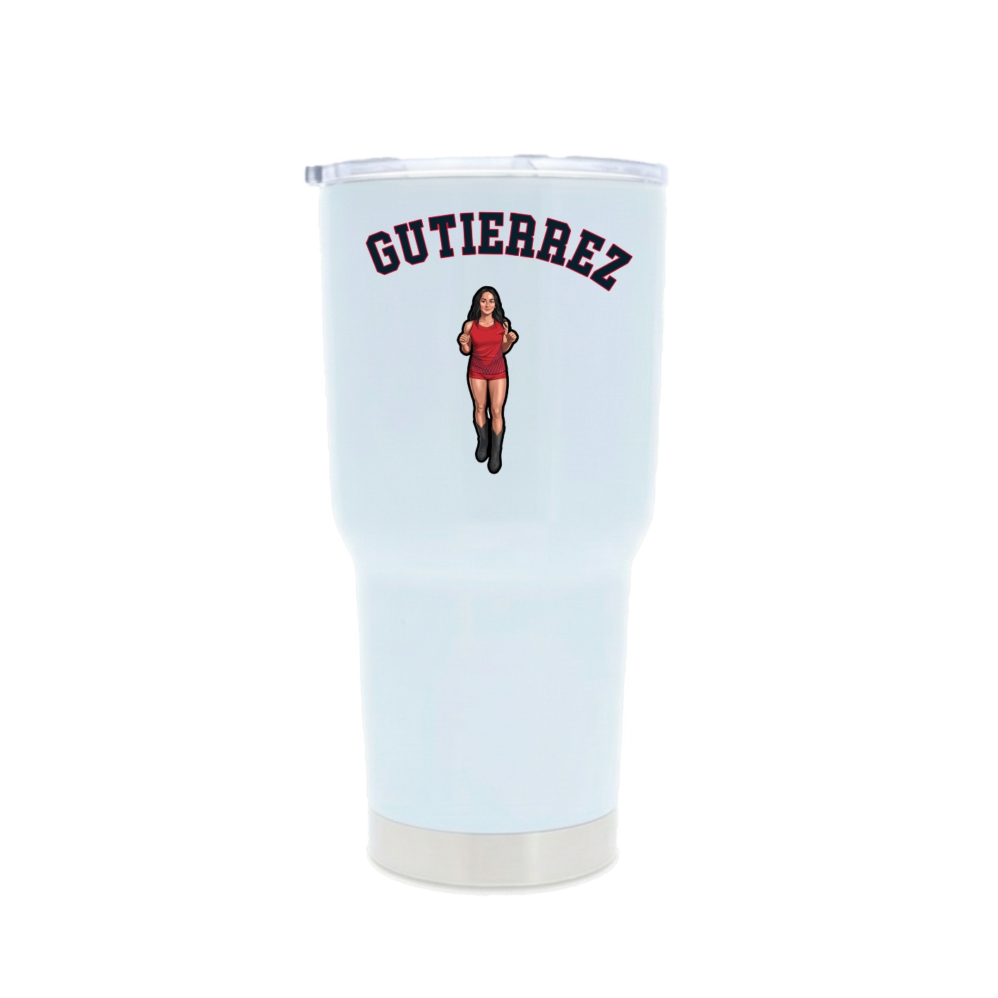 30oz Stainless Steel Tumbler — Shirsey Arch in White