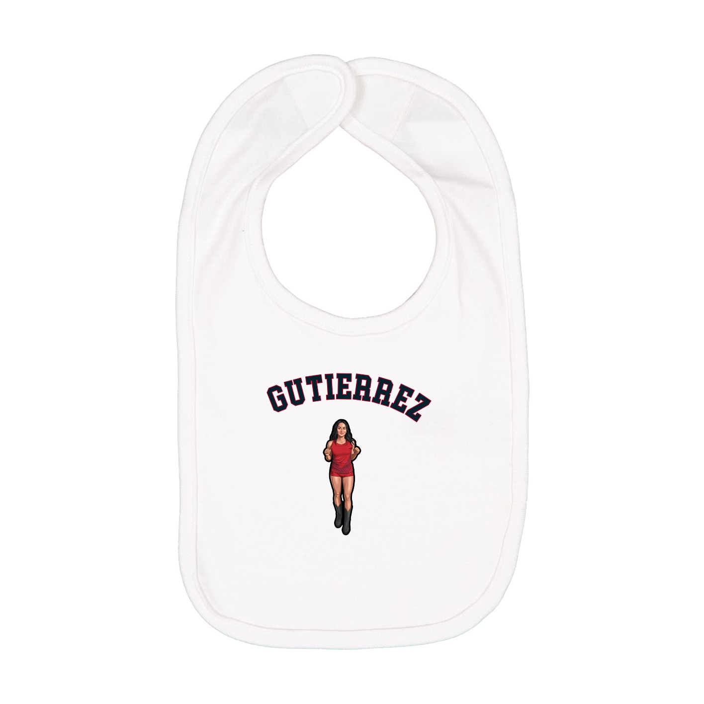 Infant Bib — Shirsey Arch in White