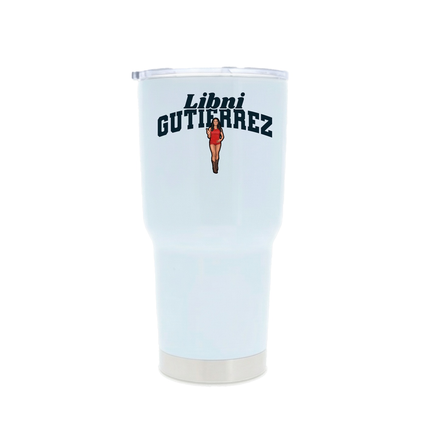 30oz Stainless Steel Tumbler — Signature Arch in White