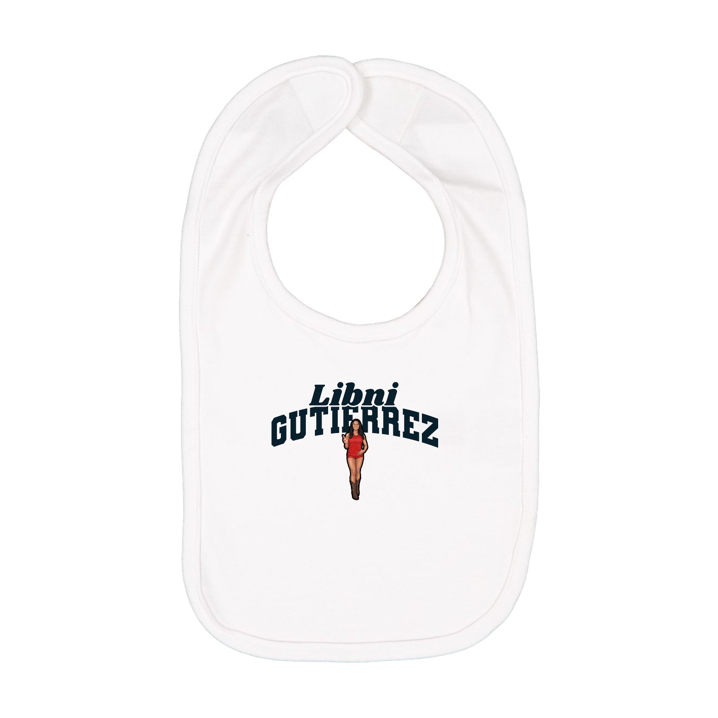 Infant Bib — Signature Arch in White