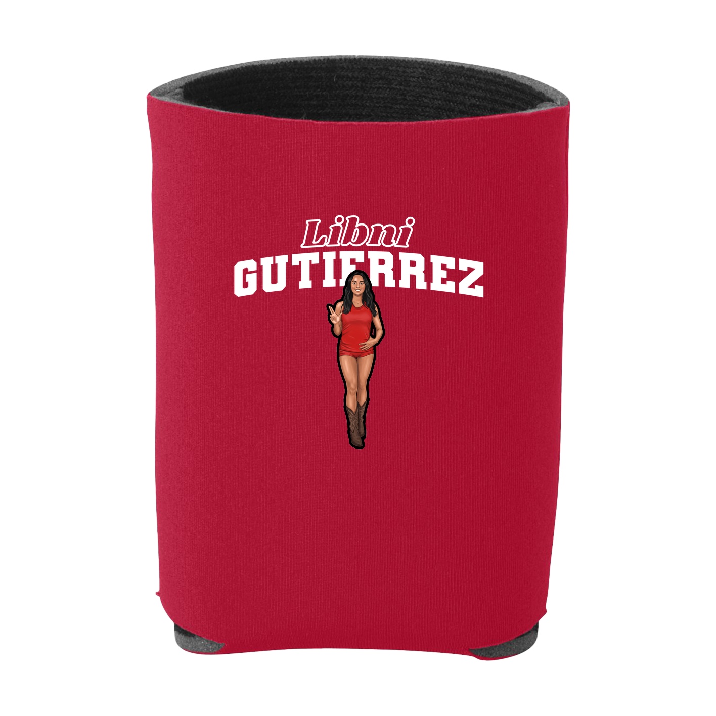 Can Holder — Name Arch in Red