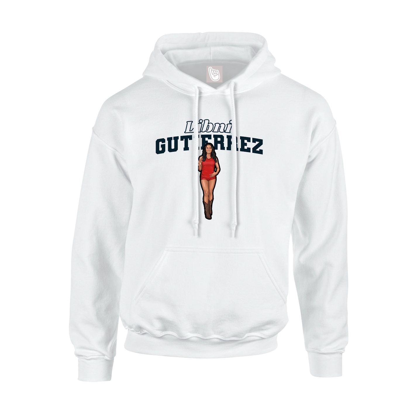 Hoodie — Name Arch in White