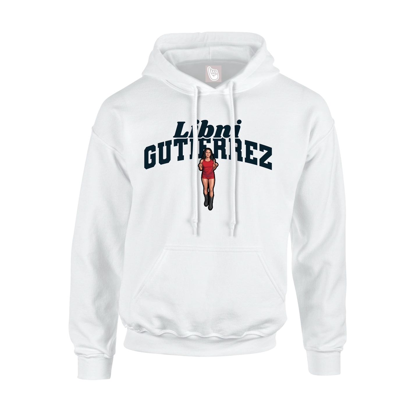 Youth Hoodie — Signature Arch in White