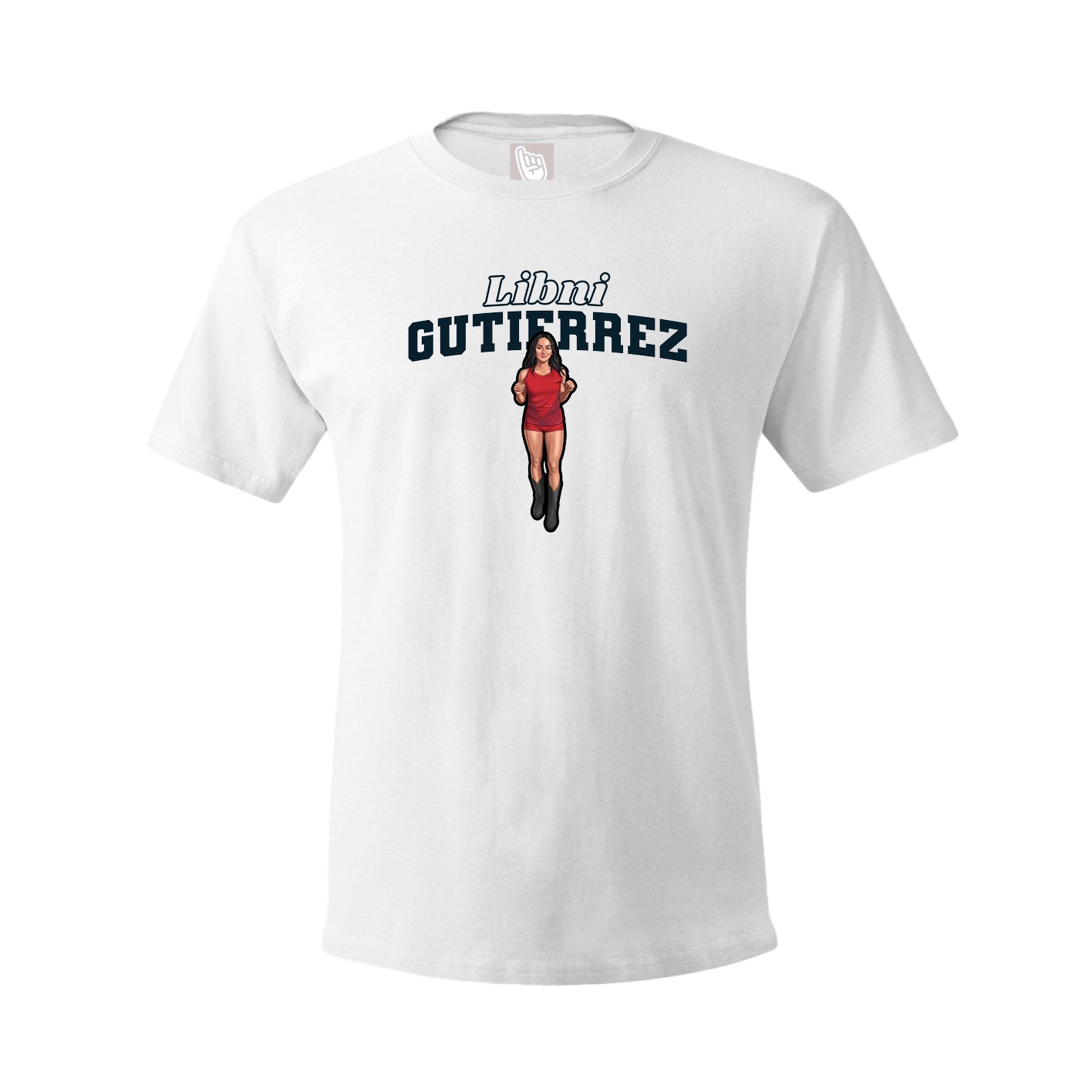 Youth Tee — Name Arch in White