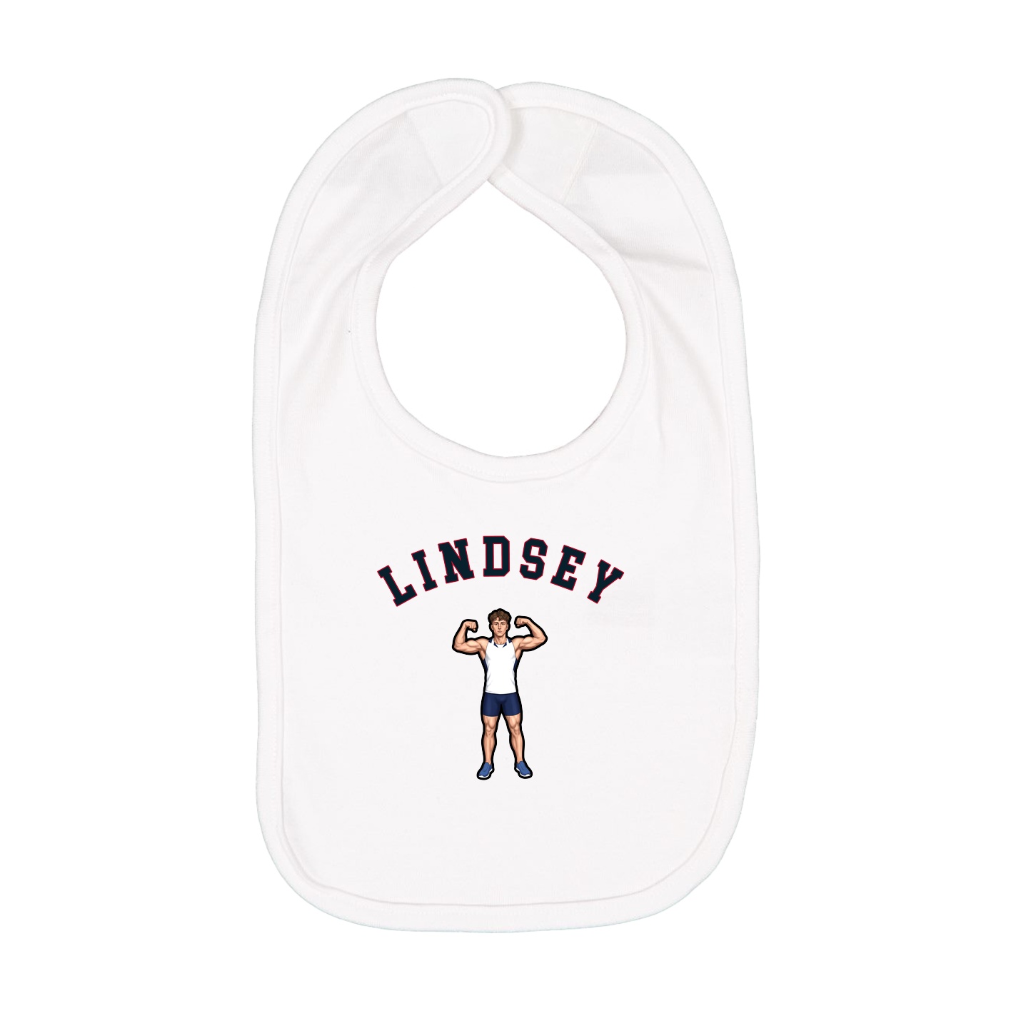 Infant Bib — Shirsey Arch in White