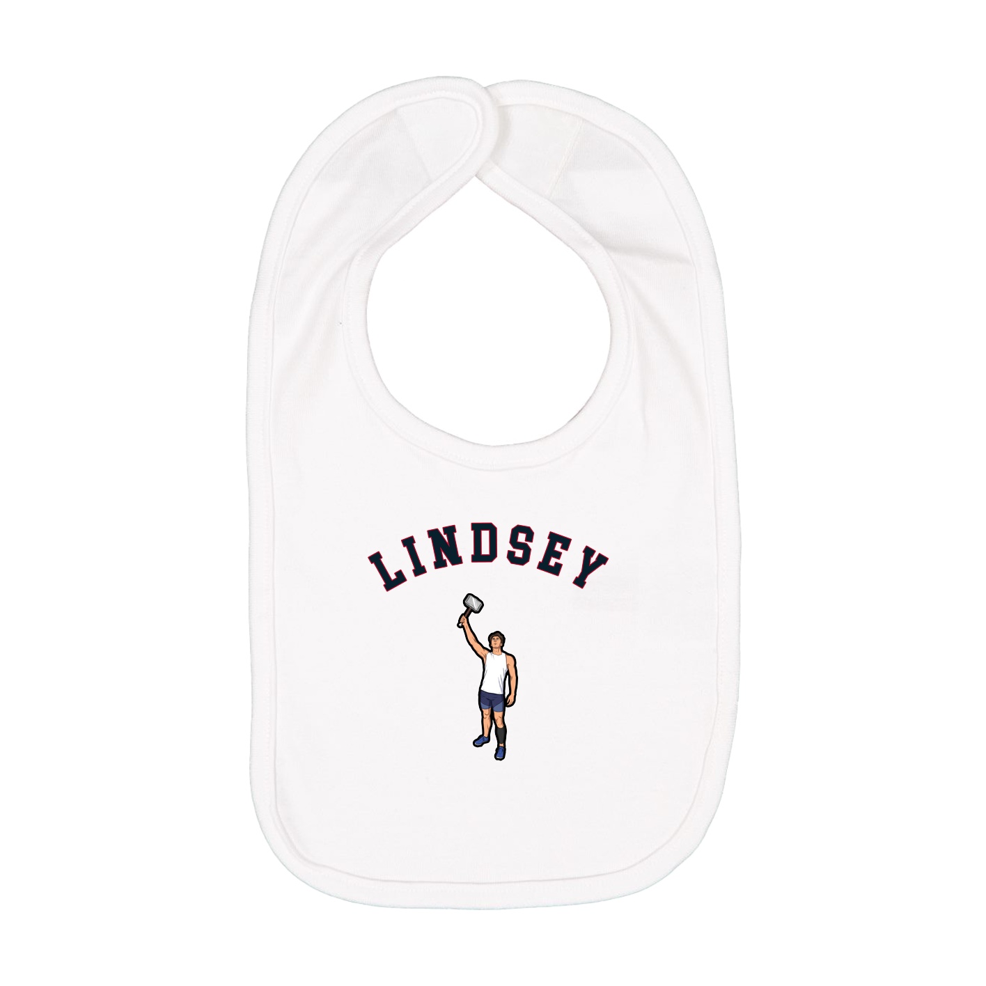 Infant Bib — Shirsey Arch in White