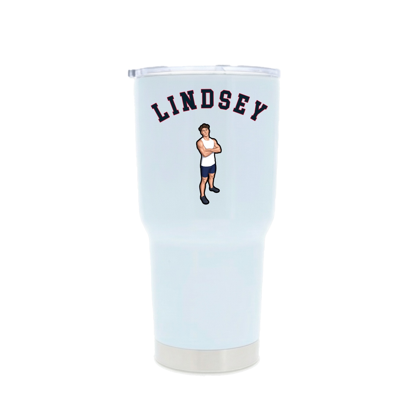 30oz Stainless Steel Tumbler — Shirsey Arch in White