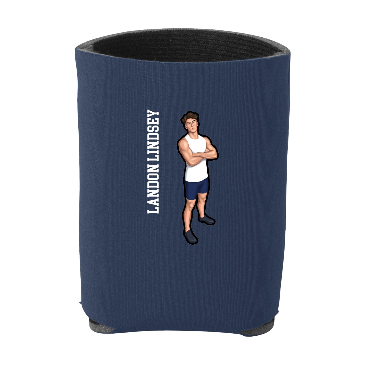 Can Holder — Name Vertical in Navy