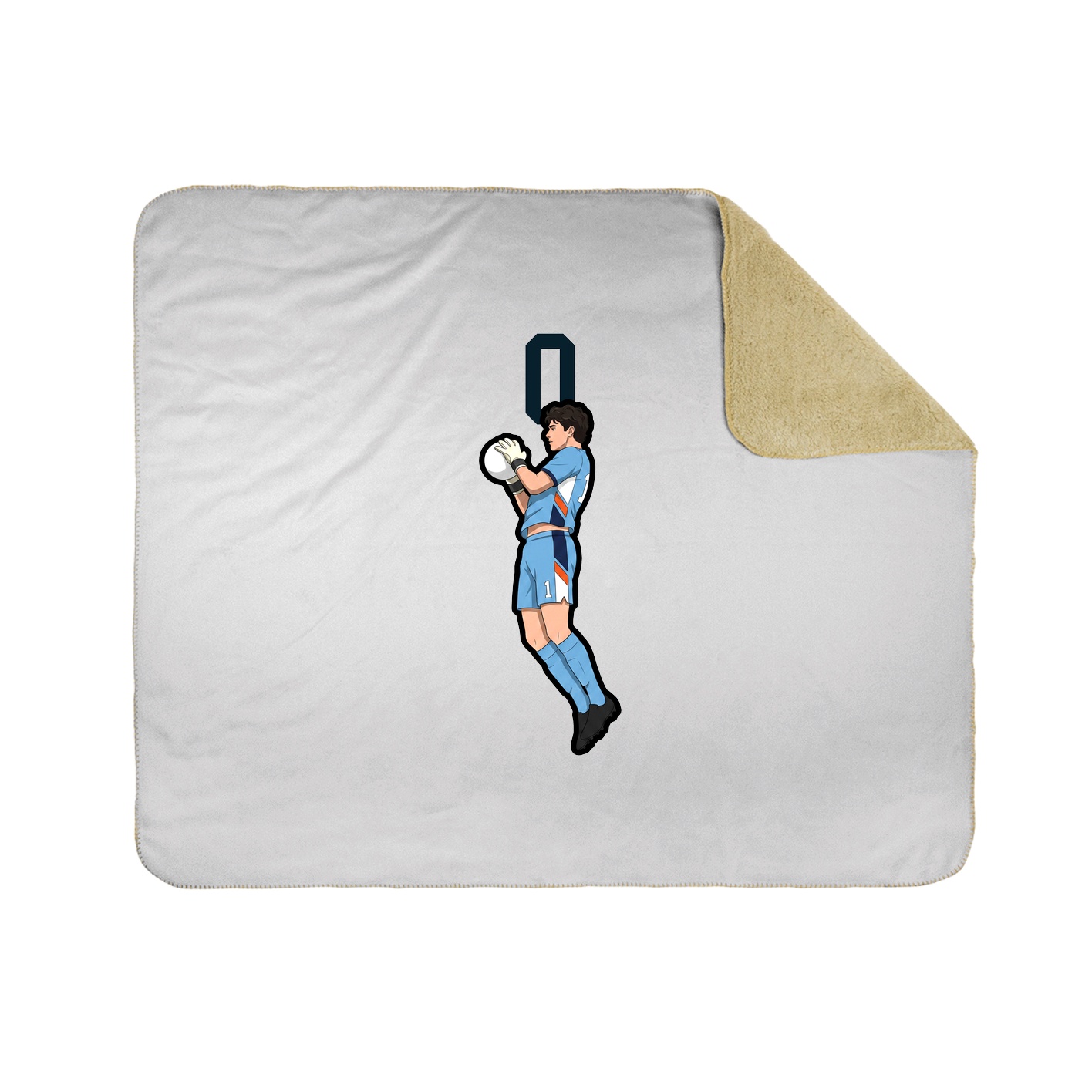Throw Blanket — Number Top in White