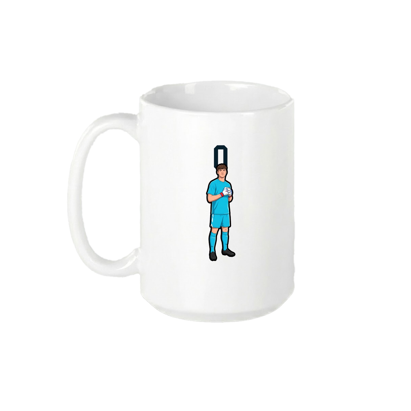 15oz Coffee Mug — Number Top in White
