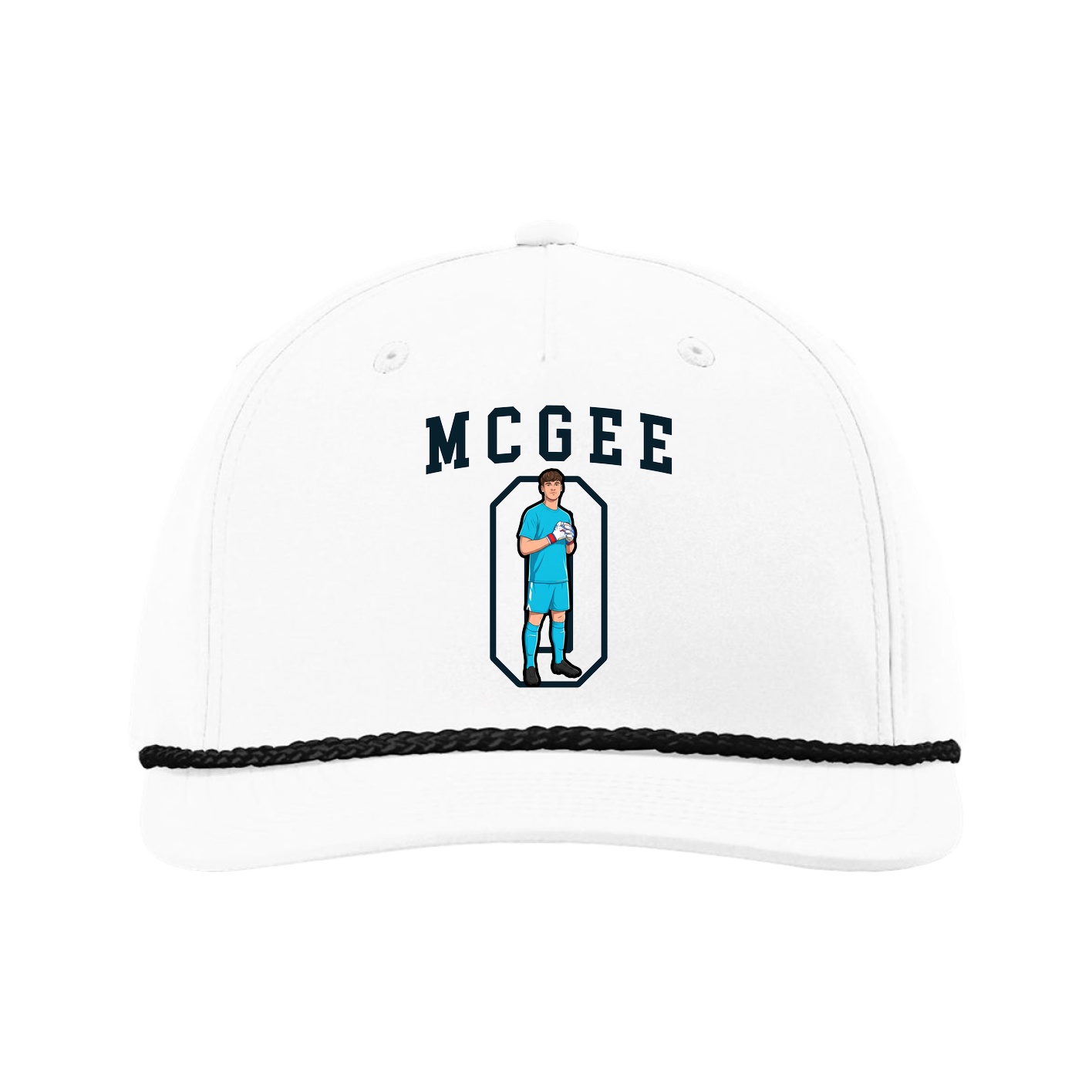 Five-Panel Classic Rope Cap — Shirsey in White